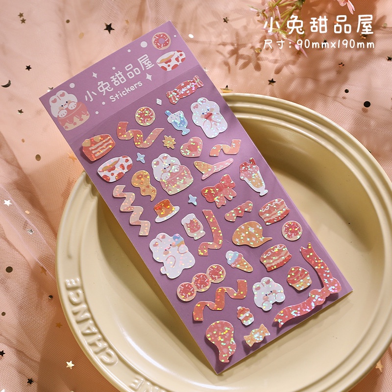 Miếng Dán Trang Trí Thẻ Bằng PVC In Chữ Milk Salt Cuckoo Phong Cách Hàn Quốc Dễ Thương