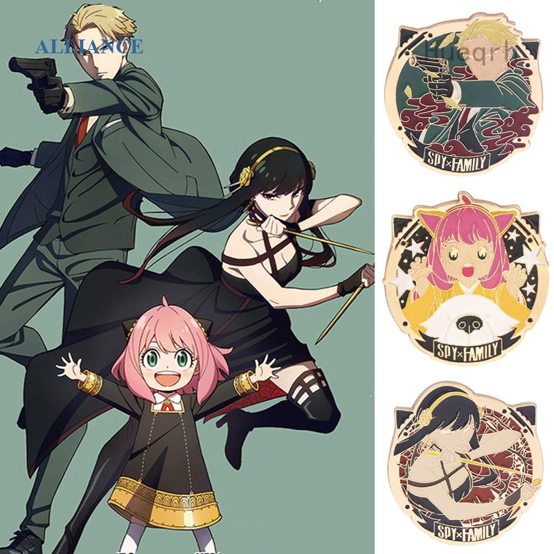 Huy Hiệu Cài Áo Kim Loại Tráng Men Hình Anime Spyxfamily Yor Forger Twilight Dễ Thương