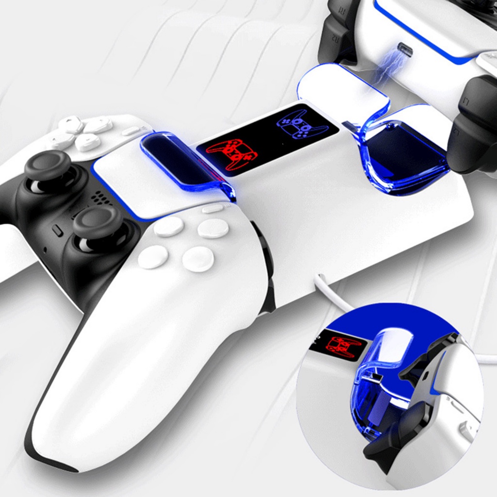 Đế Sạc Nhanh USB Kép Có Đèn LED Hình Hoa Hướng Dương Cho Tay Cầm Chơi Game Sony PS5