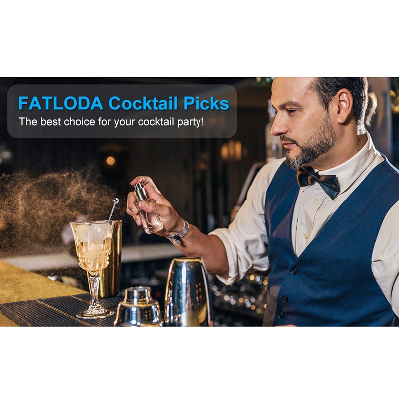 Bộ 15 Cây Tăm 4 inch Bằng Thép Không Gỉ Có Thể Tái Sử Dụng