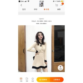(Ảnh thật) ORDER Set chân váy + áo len nơ hàng Quảng Châu