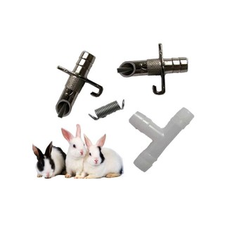 Set 10 Núm Uống Nước Tự Động Hình Bán Nguyệt / Tròn Bằng Nhựa Màu Vàng Cho Thỏ