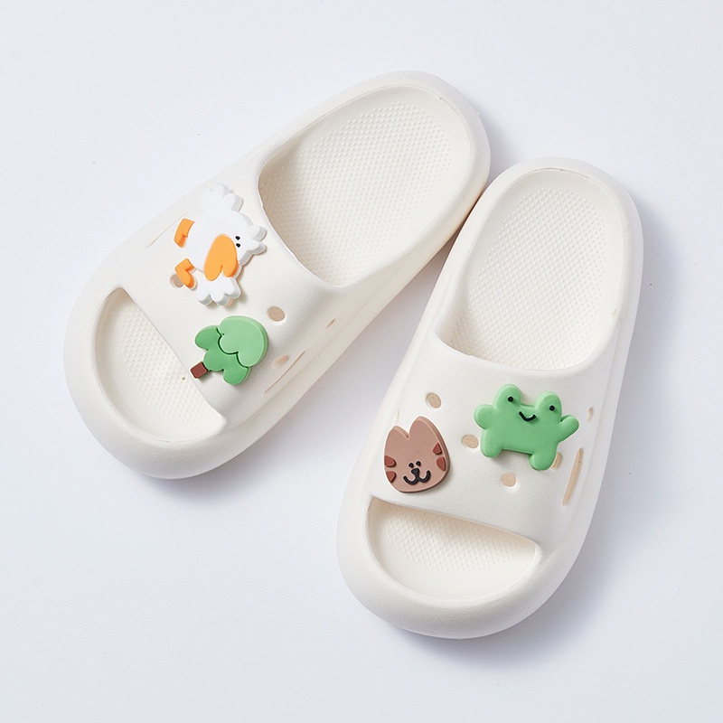 Dép Nhựa EVA Đế Mềm Chống Trượt Họa Tiết Hoạt Hình Dễ Thương Cho Bé