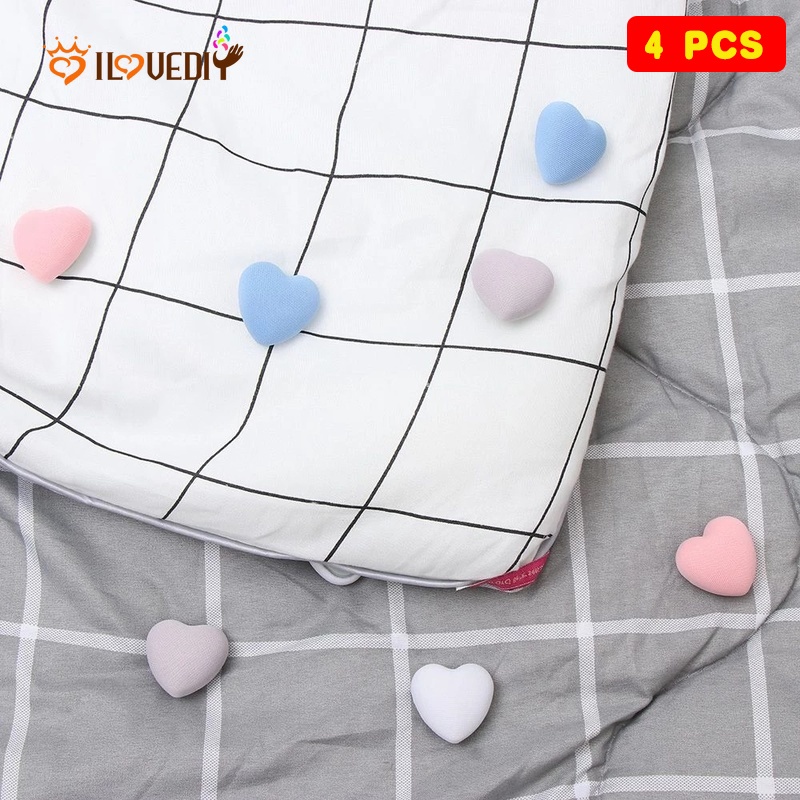 Bộ 4 Chốt Cố Định Chăn / Ga Trải Sô Pha Chống Trượt Màu Macaron