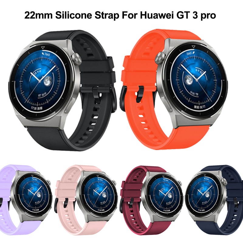 Dây Đeo Silicone 22mm Cho Đồng Hồ Thông Minh Huawei GT2 GT3 GT2e GT 3 2 Pro 46mm