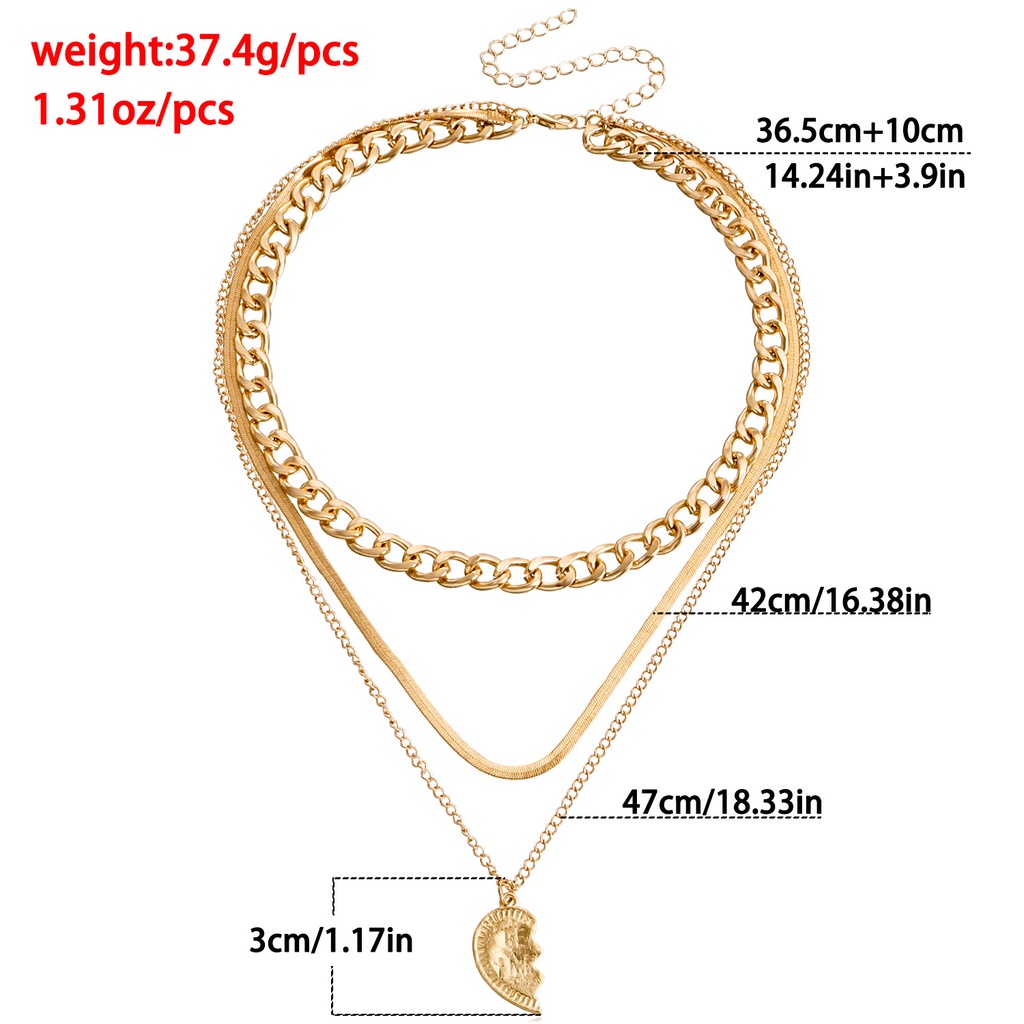 Vòng Cổ Choker Nhiều Lớp Mặt Trái Tim Thời Trang Cho Nữ
