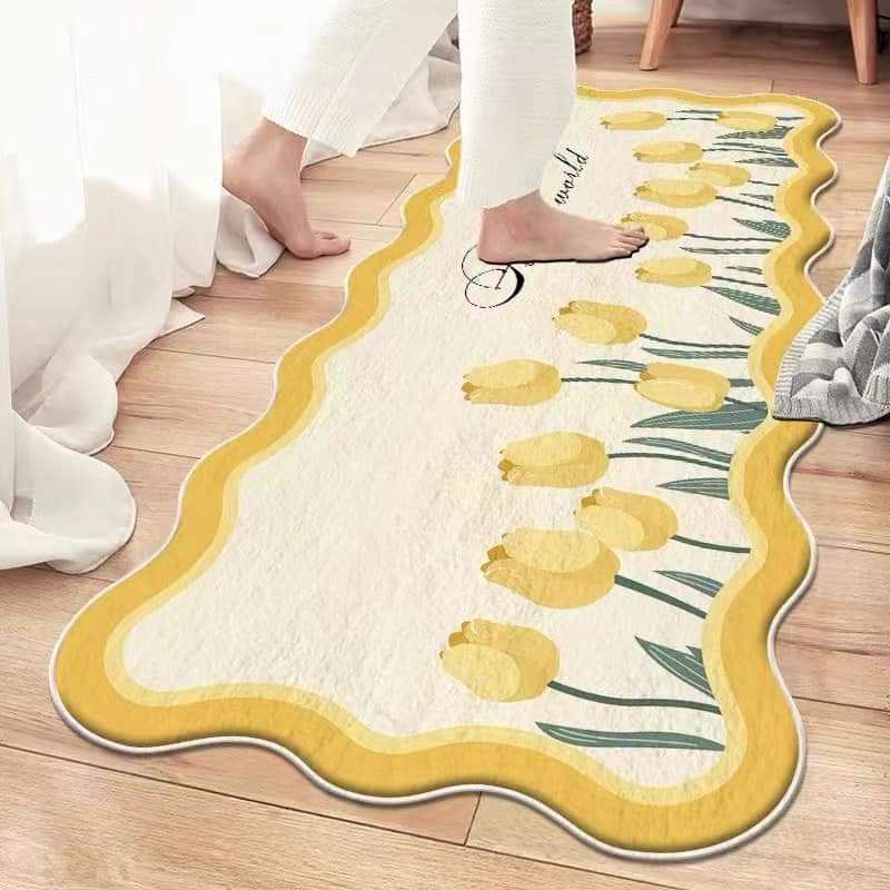Thảm Lông Cừu Panama 50x1m2 Trải Chân Giường Decor Phòng Ngủ