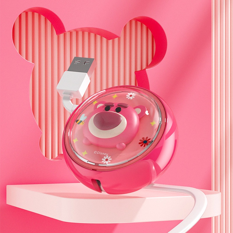 DISNEY Dây Cáp Sạc Nhanh 2.4A 3 Trong 1 Thiết Kế Gấu Pooh Minnie Minnie Stitch Dễ Thương