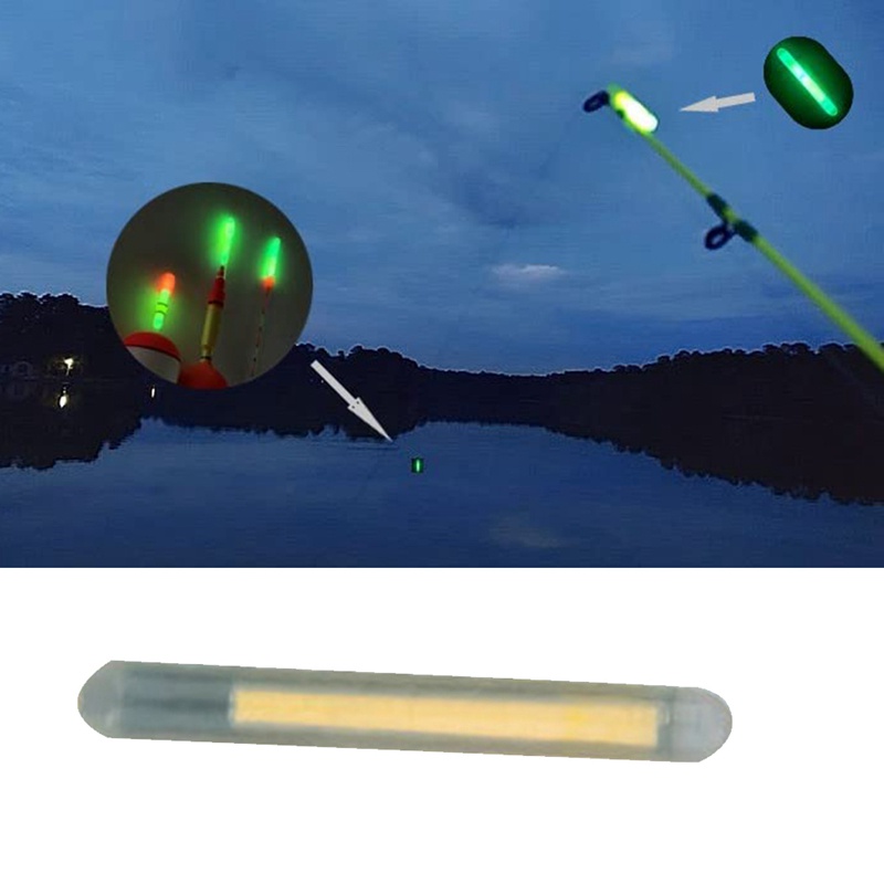 100 CÁI Gậy phát sáng câu cá có thể nhìn thấy rõ hơn Câu cá Gậy ánh sáng xanh Gậy đèn câu cá cho phao , Bobbers , Đầu que , Cực