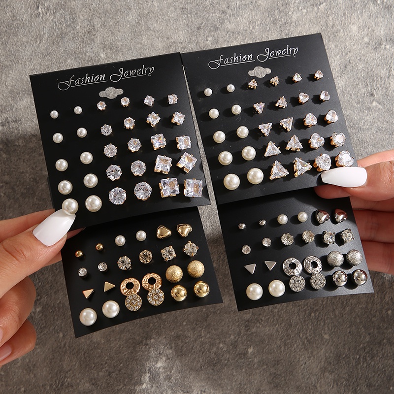 Khuyên tai AY kiểu hình học thời trang cho nữ