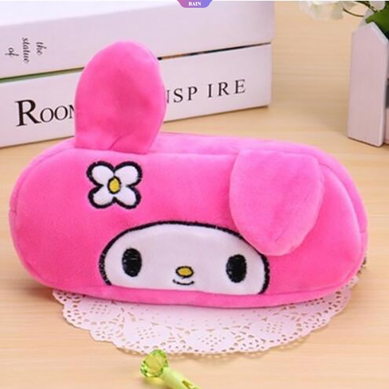 Túi Đựng Bút Chì / Đồ Trang Điểm Bằng Vải Bông Hình Sanrio Hello Kitty Hoạt Hình My Melody Sức Chứa Lớn Làm Quà Tặng Cho Trẻ Em