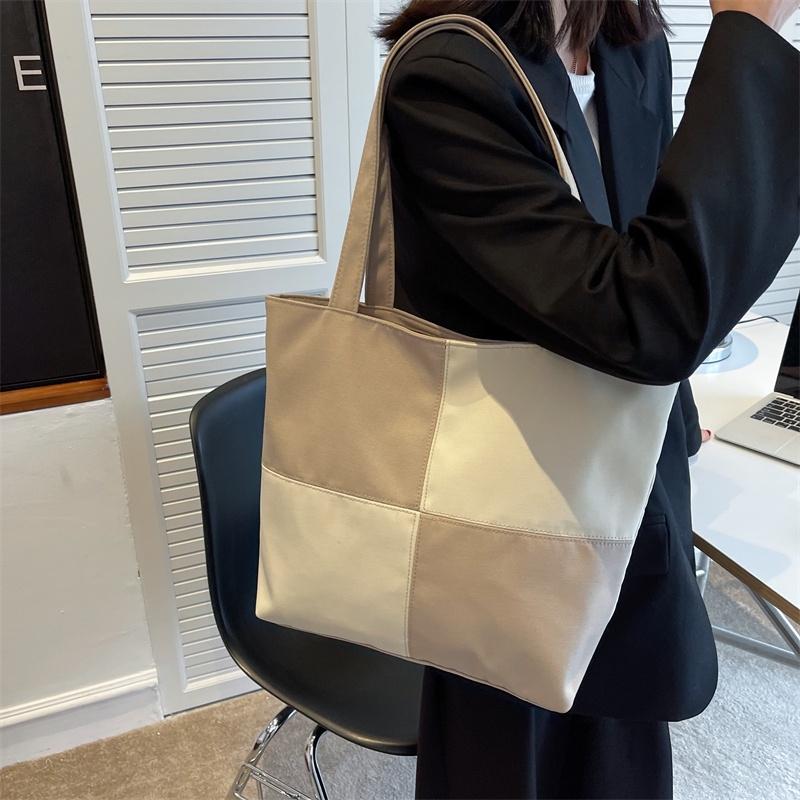 Túi Đeo Vai Sức Chứa Lớn Phối Màu Tương Phản Thời Trang Dễ Phối Đồ Cho Nữ