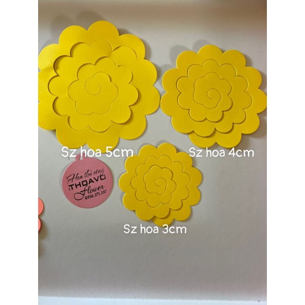 Sét 10 cánh hoa giấy xoắn cắt sẵn làm hoa xoắn