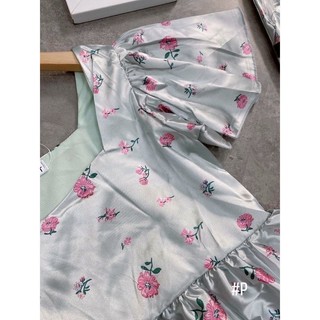 váy bbd hoa lụa gấm