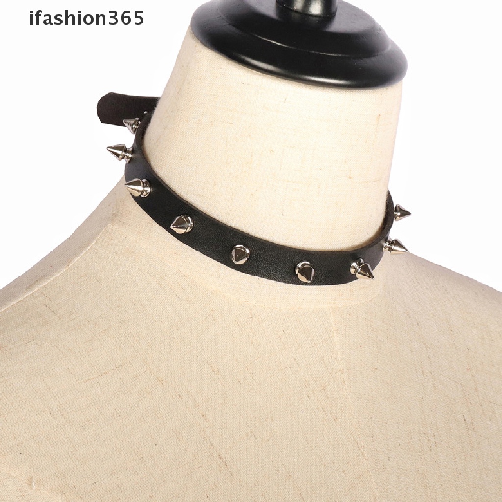 Vòng Cổ Choker Đinh Tán Phong Cách Punk Vintage Thời Trang ifashion365 Dành Cho Nữ