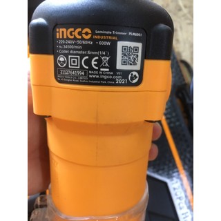 Máy soi gỗ cầm tay, máy phay cắt mép 600W INGCO PLM6001 mũi phay 1/4 inch (6mm)