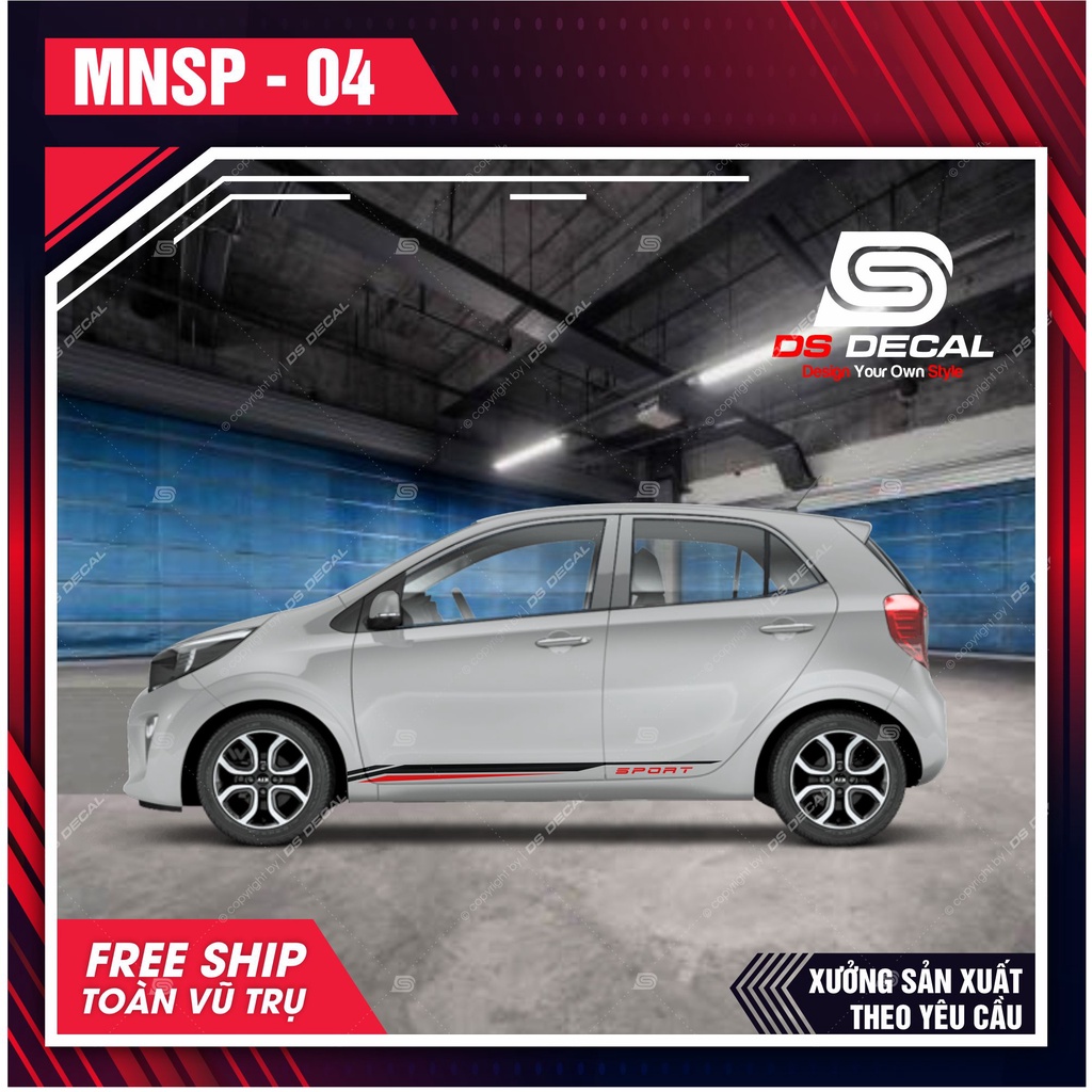 Tem dán xe ô tô Kia Morning - 04 - decal dán xe ô tô - DS Decal