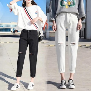 [ORDER] quần ulzzang quần nữ đẹp jean rách quần baggy jeans ống rộng bò mềm đen trắng kiểu dáng hàn quốc