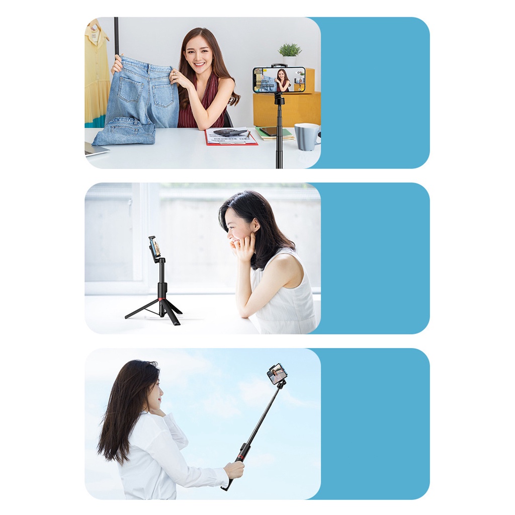 Gậy Chụp Hình Kiêm Tripod Đa Năng 3 Trong 1 kéo dài 1,3M chính hãng Remax-p12  Remax Bảo Hành 3 Tháng 1 Đổi 1