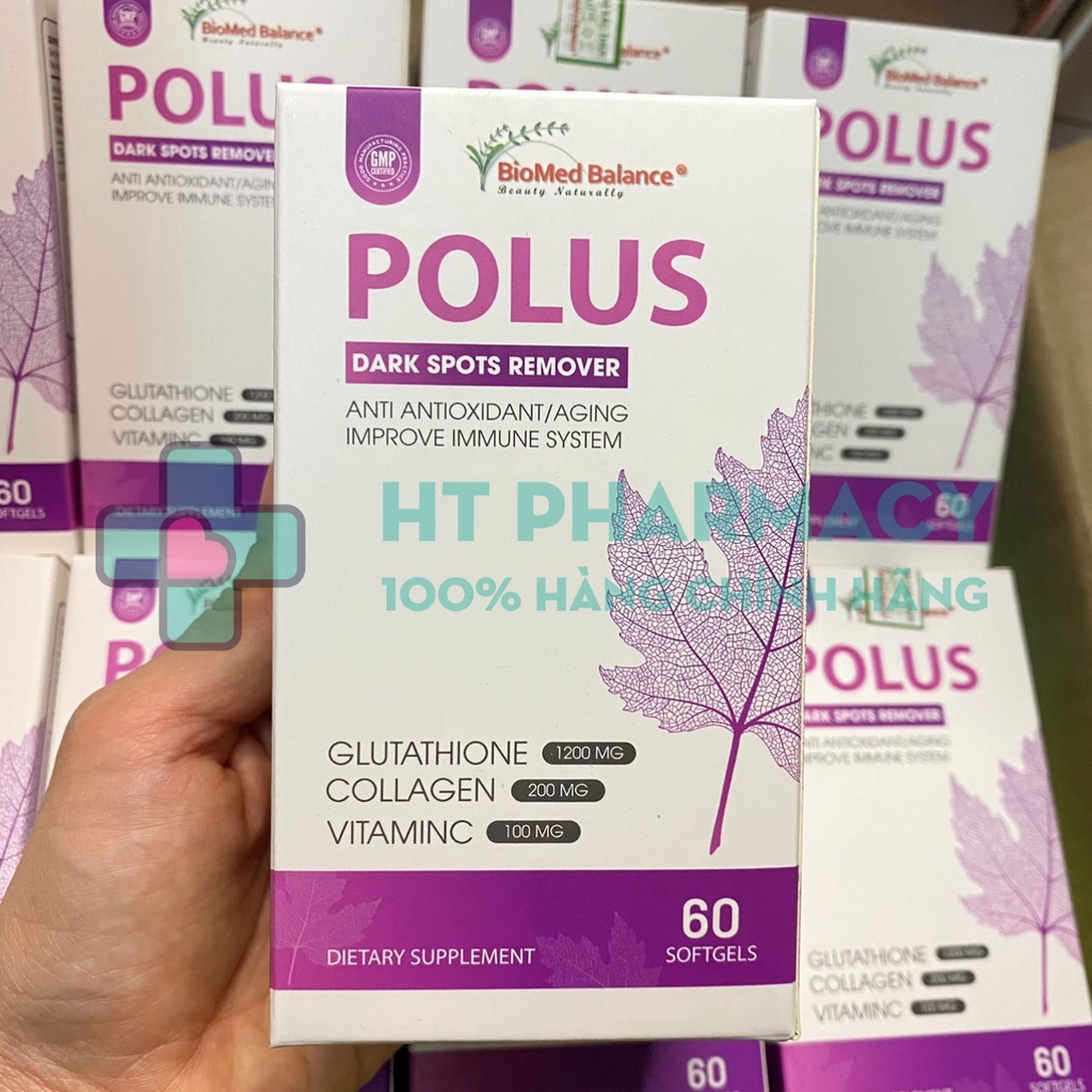 Polus glutathione 1200mg - Viên uống trắng da, chống lão hoá, giải độc gan