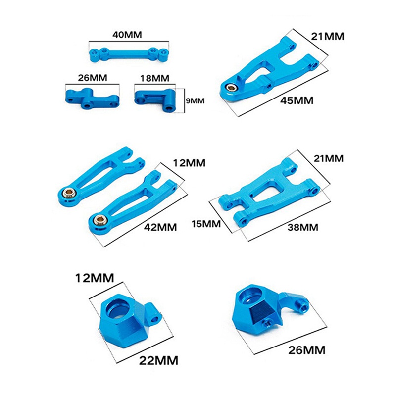 Tay Lái Trước Và Sau Bằng Kim Loại Cho Xe Hơi Điều Khiển Từ Xa SG1603 SG1604 UD1601 UD1602 UD1607 UD1608 1 / 16