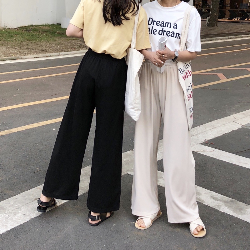 ZHELIHANGFEI Quần Dài Ống Rộng Lưng Cao Thời Trang Cá Tính