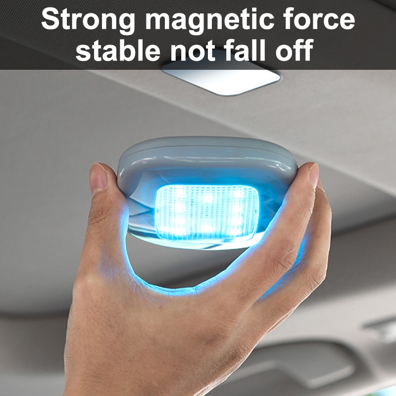 Đèn Led Gắn Trần Xe Hơi Bằng Kim Loại Hít Nam Châm Có Thể Sạc Lại Bằng Cổng USB Nhiều Màu Sắc
