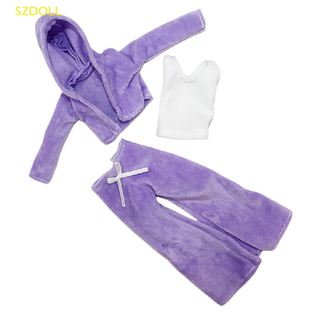 1 Bộ Đầm Thời Trang Mùa Đông Cho Búp Bê 1: 6 30cm