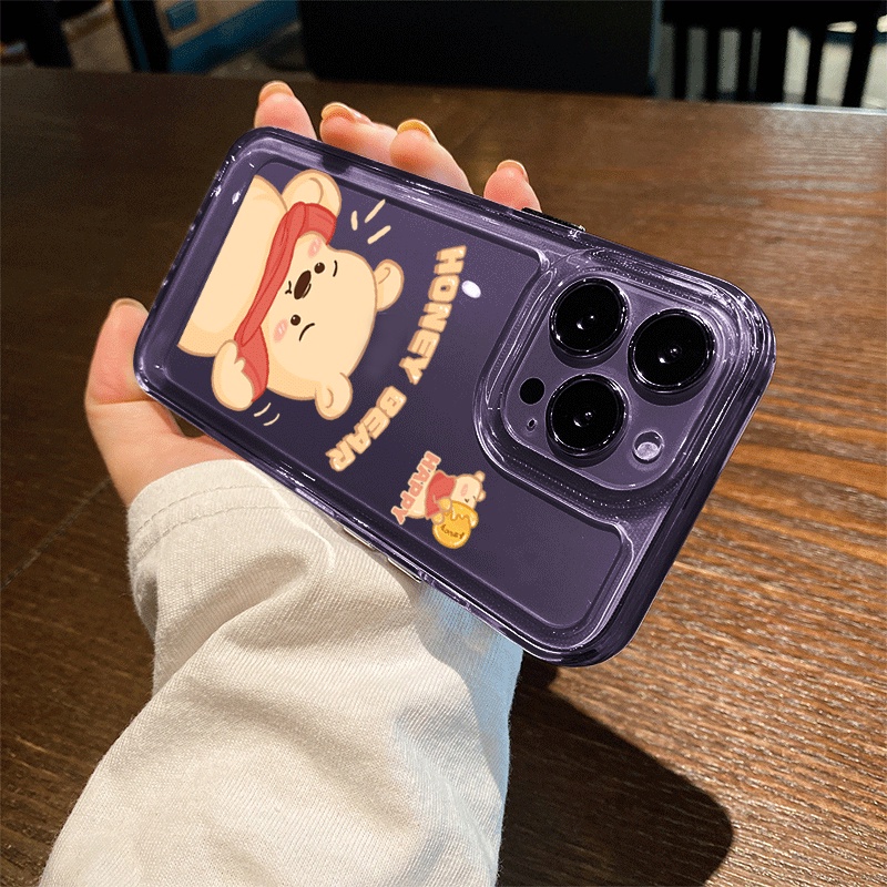 Ốp Điện Thoại Silicon TPU Mềm Trong Suốt Hình Gấu Vàng Dễ Thương Cho IPhone 14 Pro Max 11 13 12 Pro XS Max XR X 8 7 6S +
