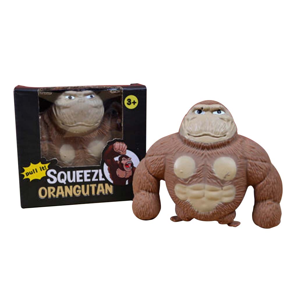 Simulation Gorilla Ape Stretchy Squishy Antistress Squeeze Elastic Monkey Toy