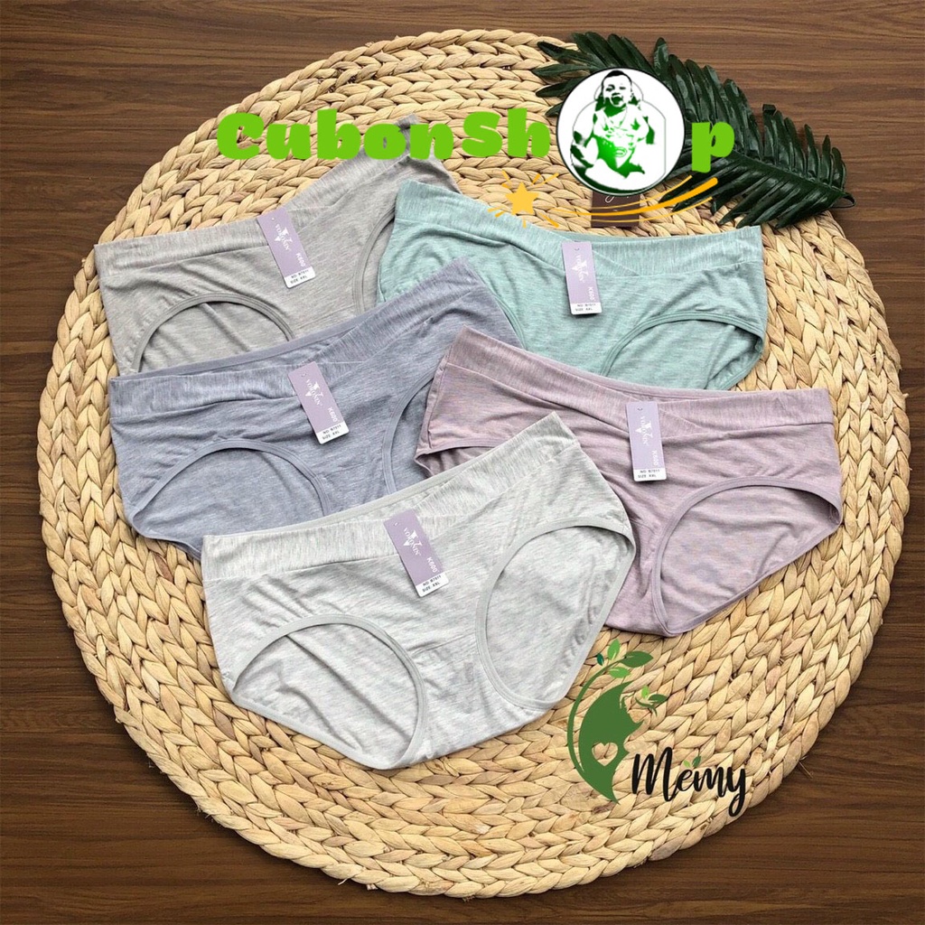 Quần lót bà bầu cạp chéo mùa hè chất cotton đũi kháng khuẩn đồ lót chip bà