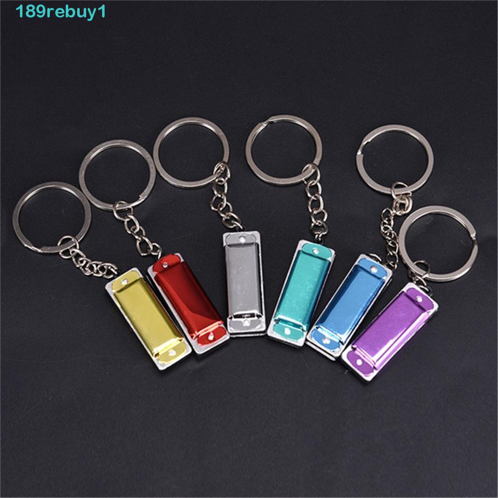 Kèn Harmonica REBUY1 Mini 3.6 * 1.2 * 0.8cm Bằng Gỗ Kèm Móc Khóa Dành Cho Trẻ Em Giá Đỡ