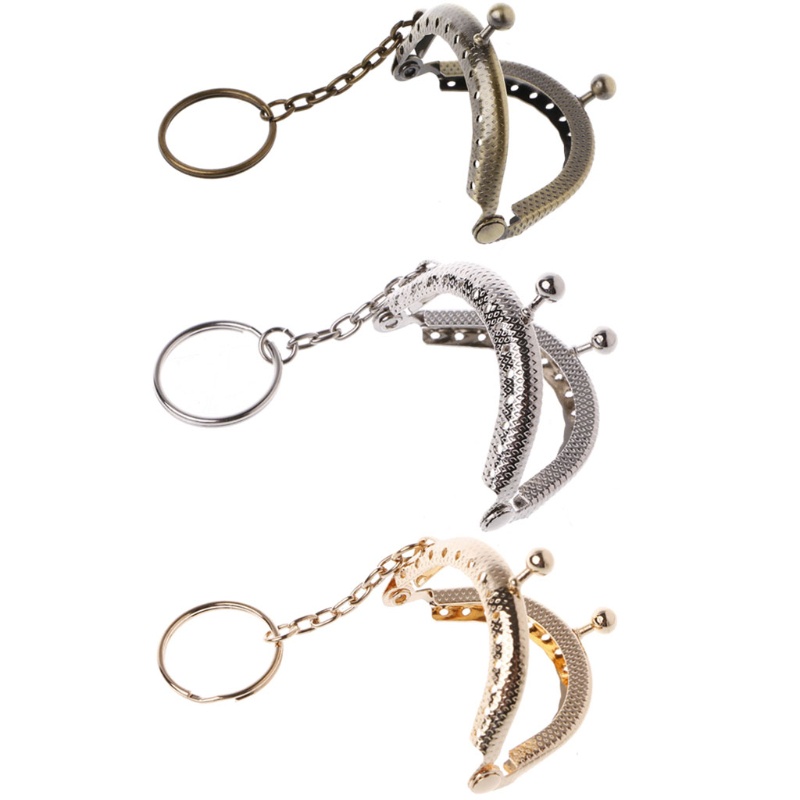 1 Khung Khóa Vòng Cung Tiền Xu Kèm Móc Khóa DIY 5cm