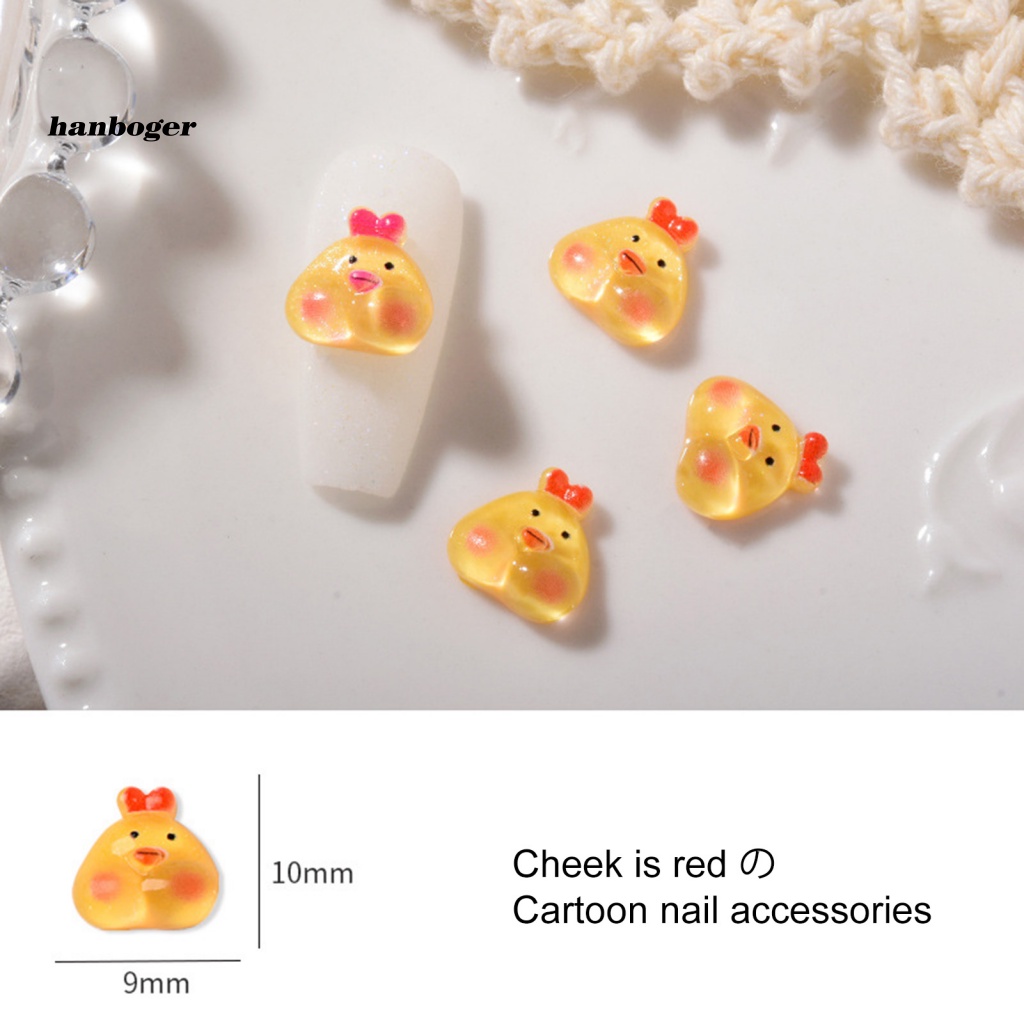 Set 10 Phụ Kiện Trang Trí Móng Tay Chống Rơi Hình Động Vật Dễ Thương