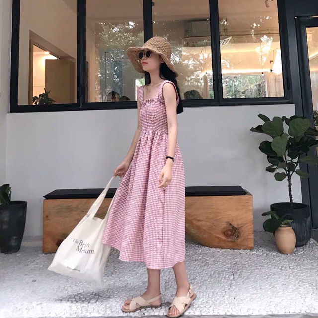 Váy Đôi Bạn Thân Kẻ Caro