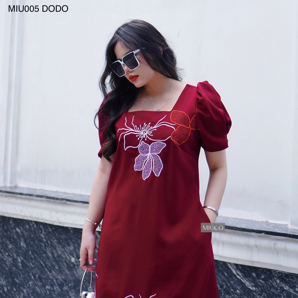 Đầm Trung Niên BIGSIZE - Thêu Hoa Lan