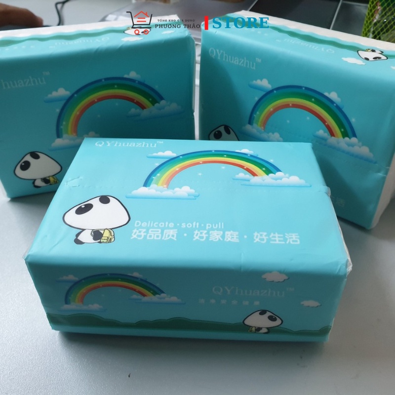 Combo thùng khăn giấy ăn cầu vồng - thùng 30 gói