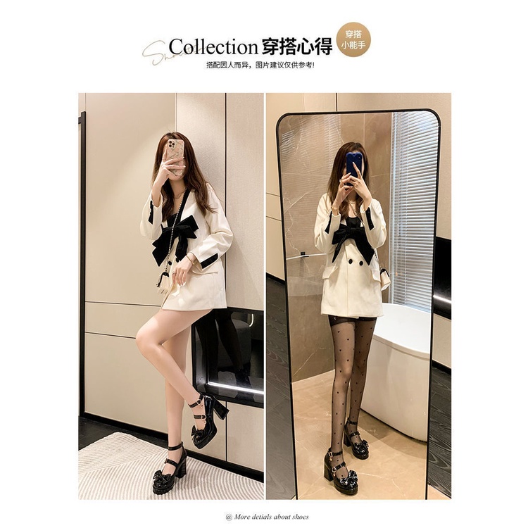 Giày Cao Gót Da Phong Cách Lolita Thời Trang 2022