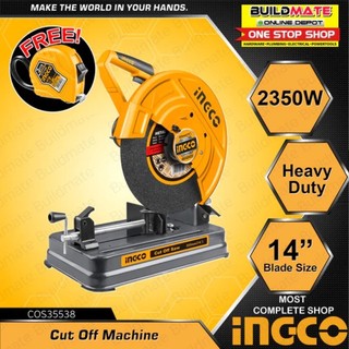 Máy cắt sắt bàn ingco cos35538 ​​máy cắt kim loại công suất lớn 2350w kèm lưỡi cắt 355mm, cắt thanh sắt, ống tròn, vuông