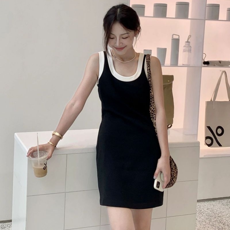 Đầm midi hai dây SUXI ôm dáng thời trang mùa hè dành cho nữ