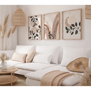 Set 3 tranh canvas phong cách Boho, Vintage X676