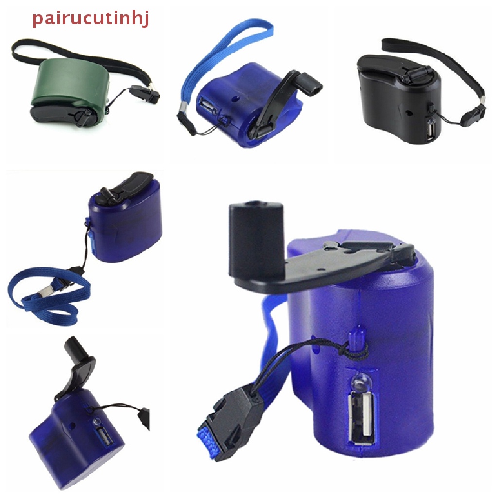 Pairhj Cell Phone Emergency Charger USB Crank Hand Manual Dynamo For MP4 Mobile PDA Pop VN