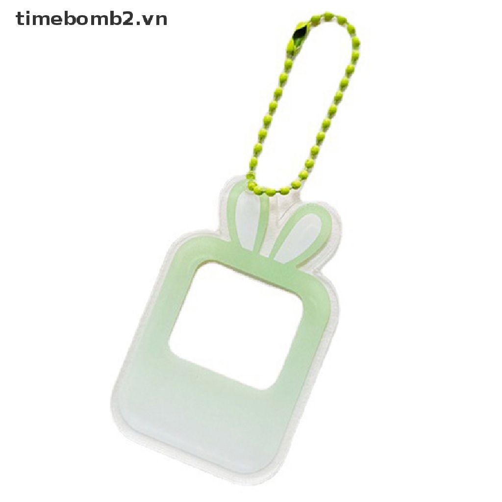 {Mới} Móc Khóa / Thẻ Ảnh Bằng Acrylic Trong Suốt Hình Tai Thỏ / Ngôi Sao Đuổi Theo Làm Thủ Công