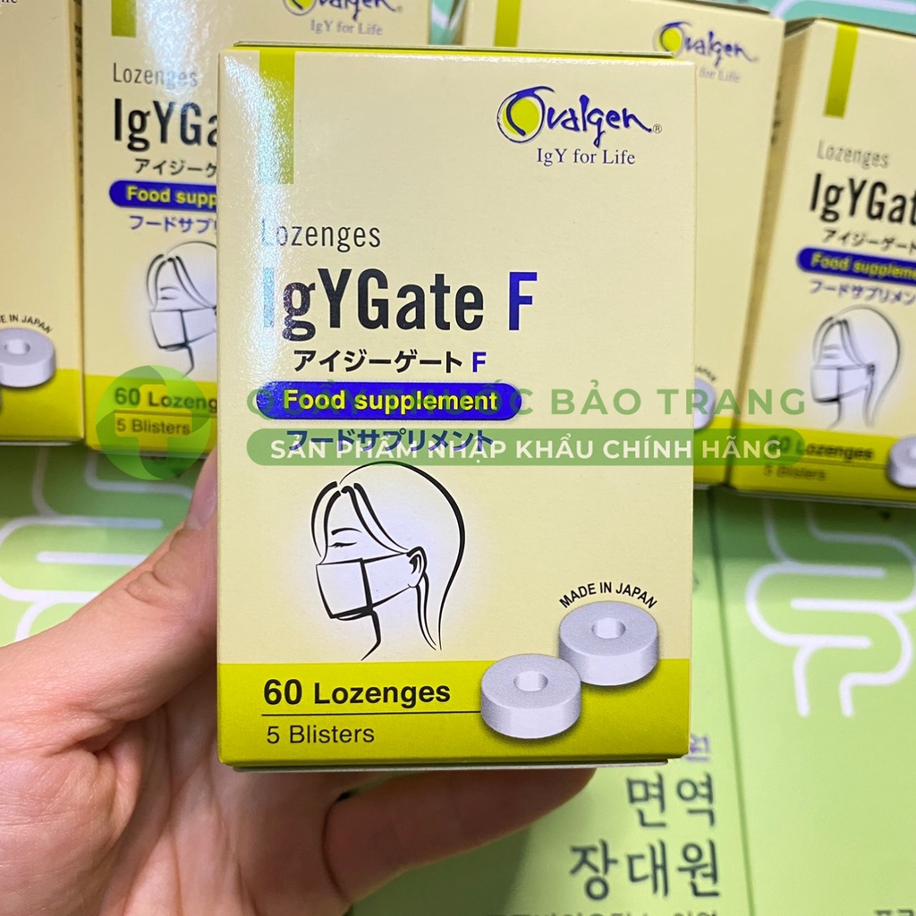 Viên ngậm IgYGate F - Hỗ trợ phòng ngừa cúm