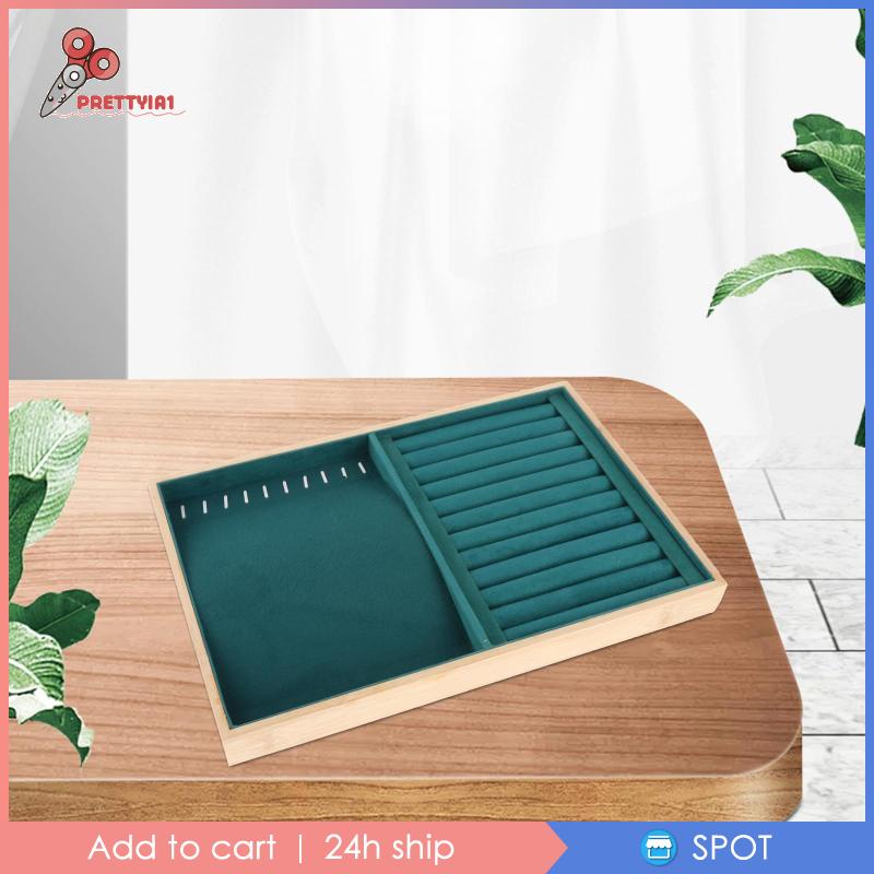 [Prettyia1] Khay Nỉ Đựng Trang Sức Có Thể Xếp Chồng Lên Nhau Cho Ngăn Kéo / Vòng Tay