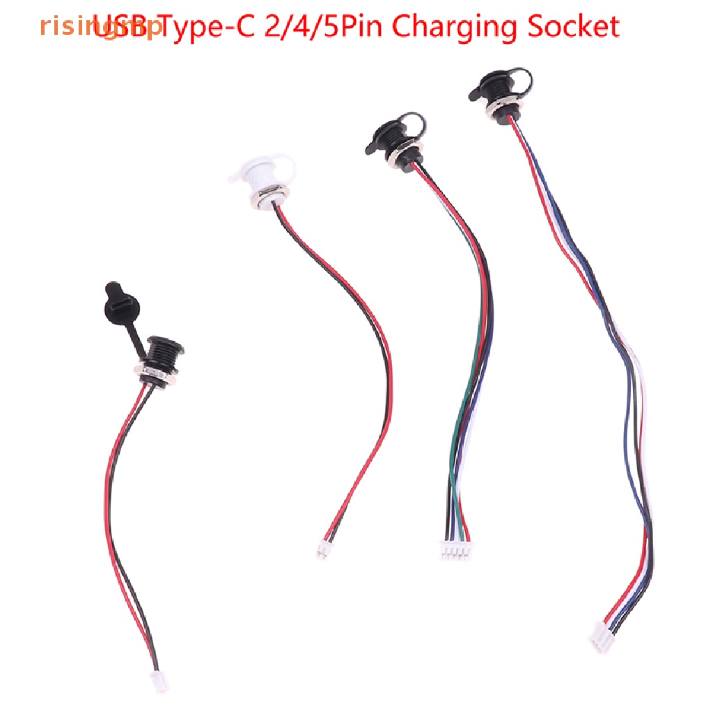 Ổ Cắm Sạc USB Loại C 2 / 4 / 5Pin PH2.0 Chống Nước Tiện Dụng