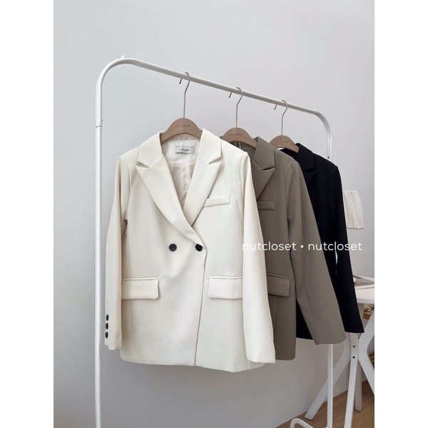 MYHOA| Áo Blazer Nữ Bolling QCCC Vạt Đứng Công Sở Sang Trọng