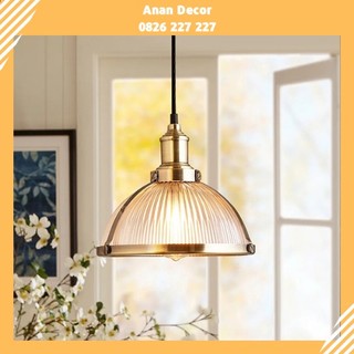Đèn thả chao thủy tinh đuôi xi vàng hiện đại chưa bao gồm bóng đèn TT23A AB
