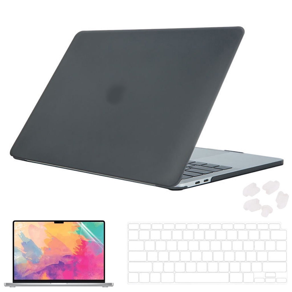 Ốp Nhựa Cứng Màu Pha Lê Đục Cho MacBook M2 Air 13.6 M1 Pro Max 13 14 16 Inch A2442 A2485 A2681