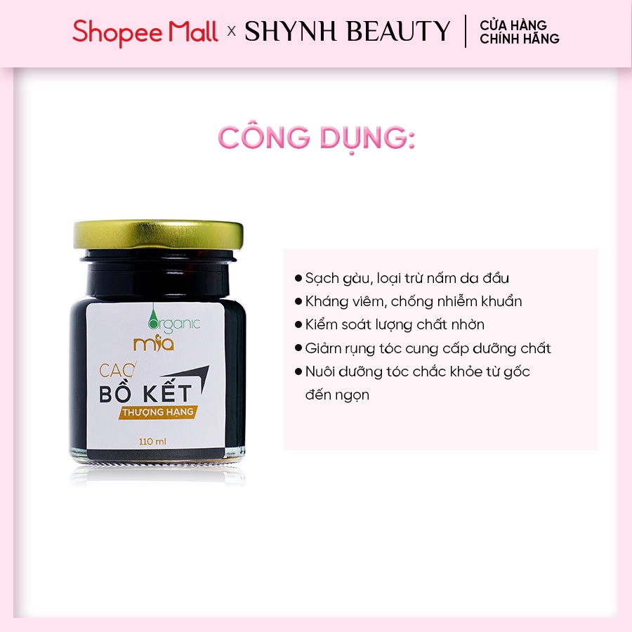 Cao Bồ Kết giảm gàu, nấm da đầu hiệu quả Mía Organic 110ml